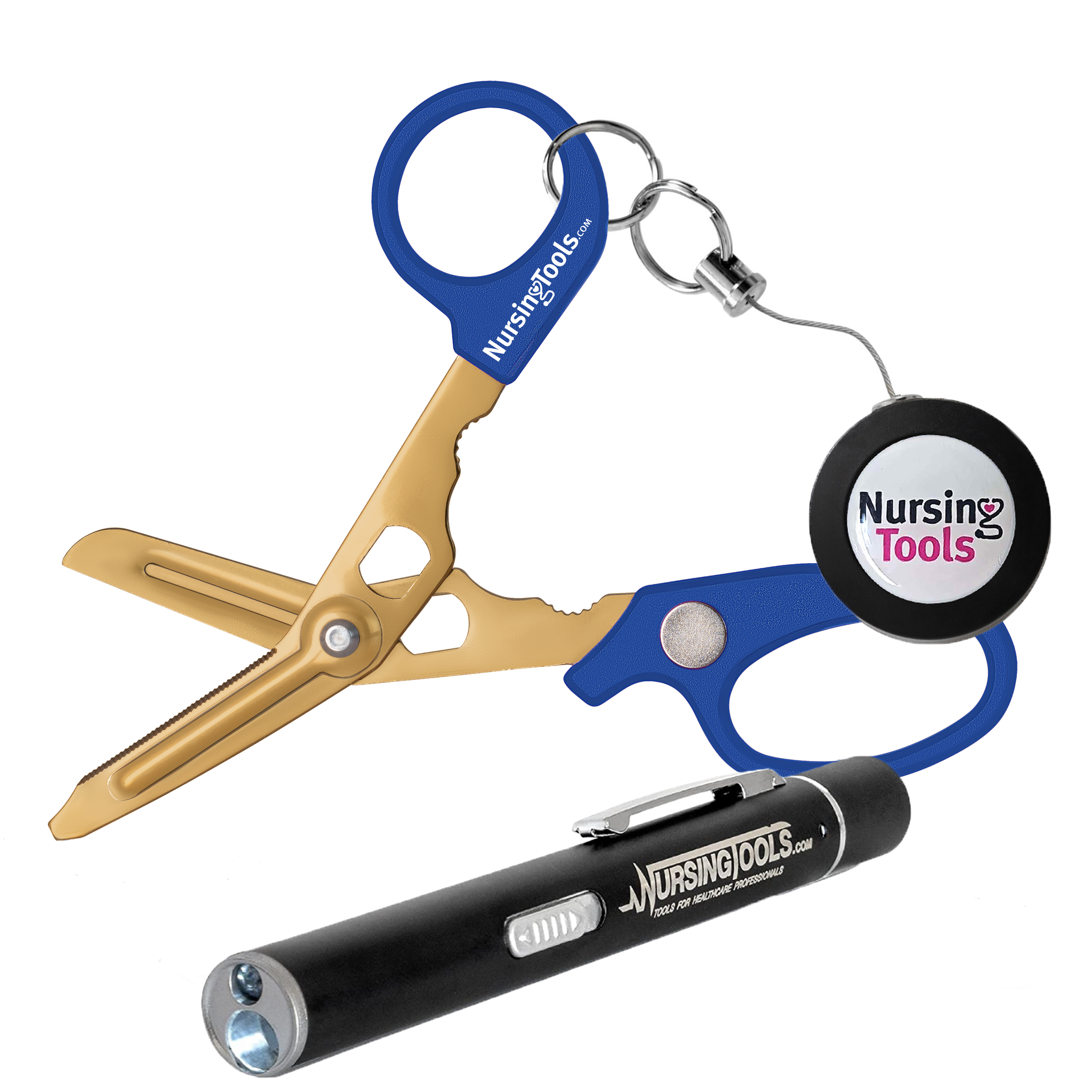 Hummingbird 4in1 Medical Scissors, Nurse Badge Reel & Medical Penlight –  Nursingtools
